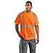 Classic Standard Wicking Birdseye Hi-Viz Reflective Safety Shirt - LRG-ORANGE-