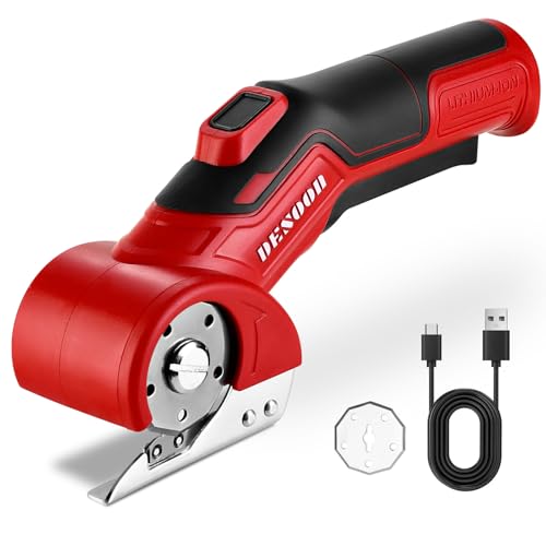 Cordless Electric Scissors Cardboard Cutter, DESOON 4V Electric Box Cutter with Safety Lock,...
