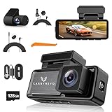 Dashcam Voiture 4K Avant + 1080P Arrière CarByNevo EV4K | Caméra Embarquée Tableau de Bord avec WiFi & GPS, Vision Nocturne HDR/WDR, Surveillance Parking 72h, G-Sensor, Carte SD 128 Go