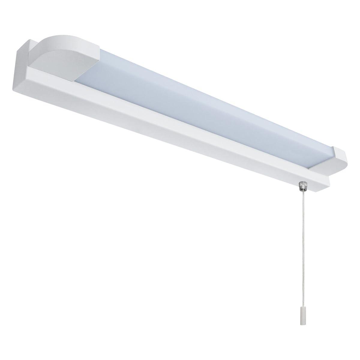 Long Life Lamp Company White Led Mirror Light Pull Cord Switch Warm 3000K 7W Ip44 Shaving Wall Light Bathroom Ml18