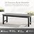 Stoog Outdoor Bench, 2-Person Outdoor Poly Lumber Backless Bench, Weatherproof Garden Bench, Never Rot or Fade, Suit for Church, Backyard, Porch and Park, Grey