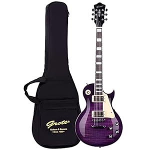 GROTE Guitar Solid Body Electric Guitar with Gigbag LPYS-006 (Purple)