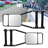 👍【Erweitertes Sichtfeld】Universal Caravanspiegel haben eine 360° Multi-Winkel-Einstellung, um tote Winkel zu reduzieren. Verstellbare Anhängerspiegel können effektiv dabei helfen, Ihr Sichtfeld zu erweitern, um Ihnen mehr Sicherheit und Vertrauen während der Fahrt zu geben.
