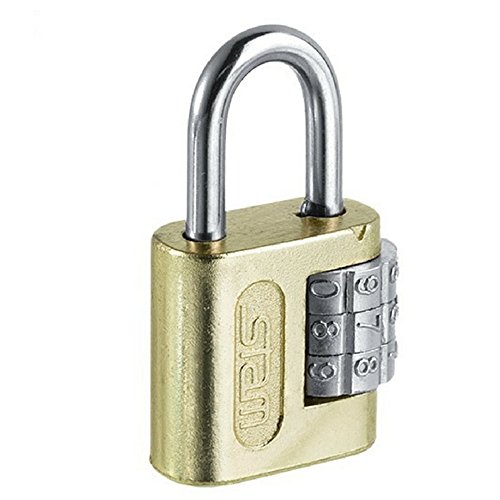 Cadeado Com Segredo Stam 25Mm Dourado Em Aço Profissional