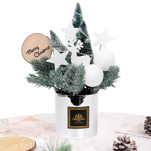 Künstlicher Weihnachtsbaum – Künstlicher Topf-Weihnachtsbaum | Tisch-Weihnachtsbaum Weihnachtsbaum | Desktop-Miniatur-Weihnachtsbäume, Gefälschter Topf-Weihnachtsbaum Für Weihnachtsdekoratione