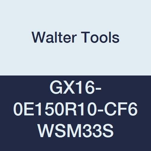 GX16-0E150R10-CF6 WSM33S Carbide Tiger-Tec Grooving Indexable Turning Insert, 0.006" Corner Radius (Pack of 10)