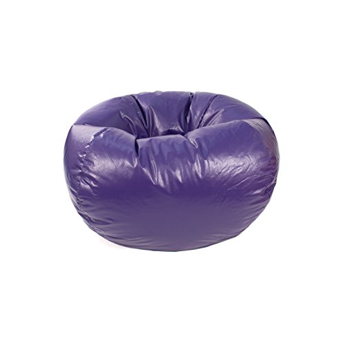 Gold Medal Bean Bags Medium Leather Look Beanbag, Tween Size, Purple