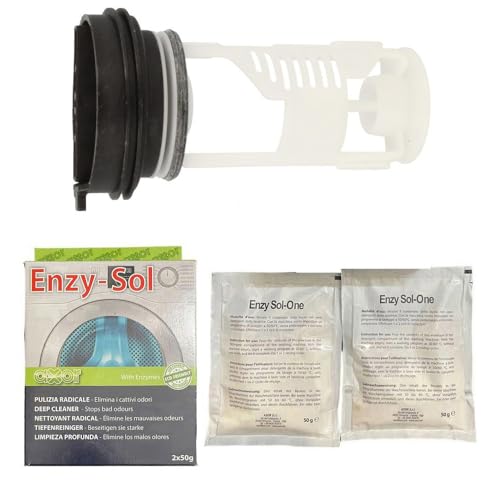 Jcspares® - Filtro Filacci Tappo Scarico + Kit Pulizia Muffa Calcare Grassi Sedimenti Per Lavatrice Compatibile Con Whirlpool | Compatibile Con Ignis