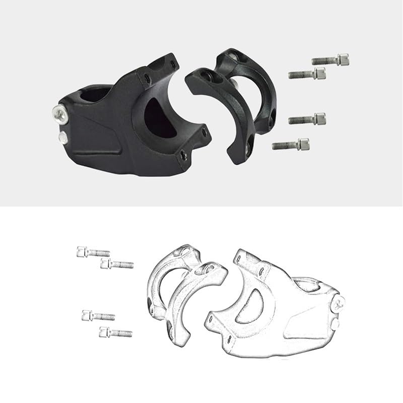 Attacco Manubrio MTB Attacco Manubrio for Bicicletta da 30 Gradi, Attacco inclinabile for Bici Strada, Tubo 31,8 x 28,6 mm, Parti for Ciclismo