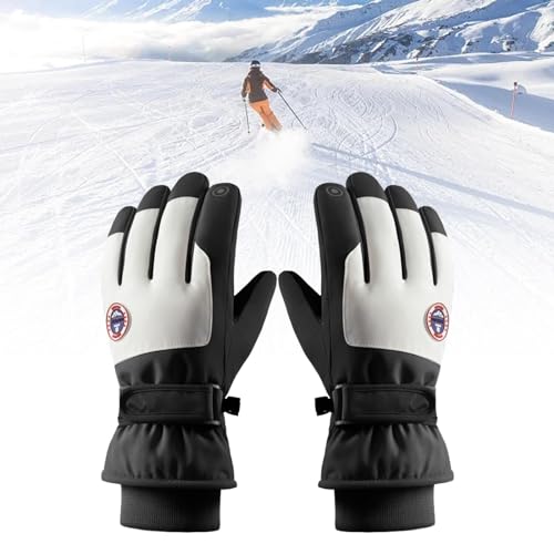 Generic Luvas de esqui de inverno, luvas de esqui de neve, presente de luvas de tela sensível ao toq