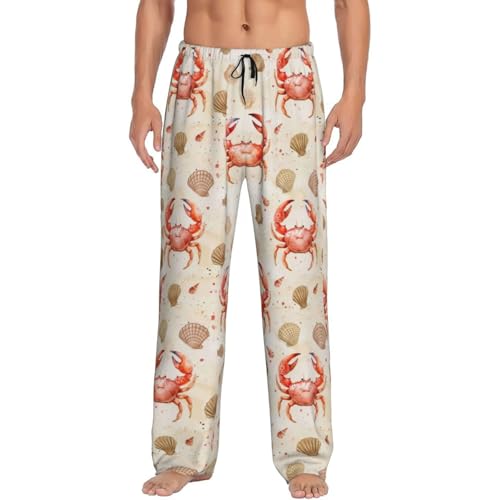 Jellyfish Floral Mens Pajama Pants Cozy Lounge Baggy Lightweight Pj Pants Lounge Bottoms With Elastic Waist