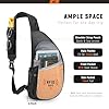 SKYSPER Sling Bag RFID Crossbody Sling Backpack Cross Body Shoulder Travel Bag Hiking Daypack for Women Men(Black) #1