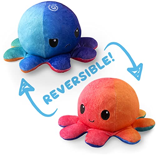 Image of TeeTurtle Reversible Octopus Mini Plush - Stuffed Animal Toy