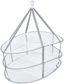 Healifty Hanging Drying Net Collapsible Mesh 3 Layer Sweater Drying Rack Hanging Basket Dryer for Lingerie Underwears Woollen Sweater Garments