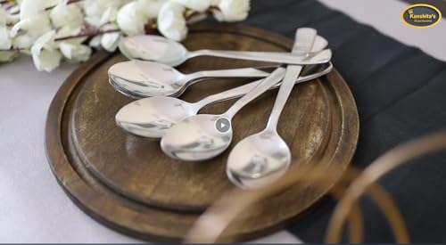 Image of Kanshita's Rasoiware Heavy-Duty Stainless Steel Tea Spoon Set | 12 Pcs | Elegant & Sturdy Design ,14 Cm