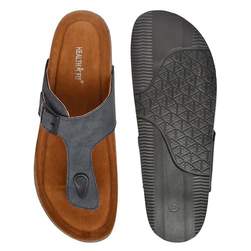 Image of HEALTH FIT Comfortable & LightWeight | Fashionable & Everyday Stylish & Durable Design Slip-on Style Flip Flops for Gents HF3078