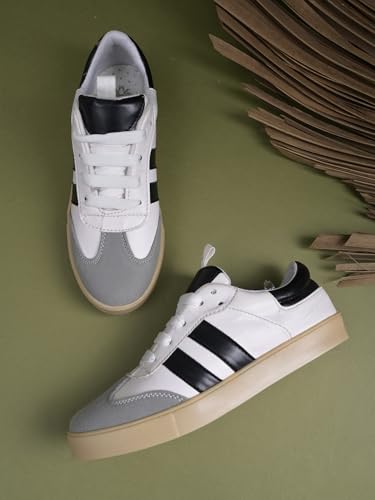 Image of Shoetopia Women's Casual Sneakers || Stylish Lace-Up Sports Shoes with Comfortable Sole || Lightweight Daily Footwear Walking & Running Shoes