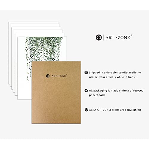 Plant Prints Unframed Posters Wall Art For Living Room Decor, 8X10 Poster Canvas Prints Set Of 6, Botanical Prints Wall Art Leaf Posters Sage Green Decor #TOP6