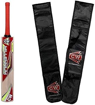 CW Millennium Kashmir Willow Cricket Bats for Leather Ball Junior Kashmir Willow BAT for Season Balls Training & Practice Cricket BAT for Club OR Home