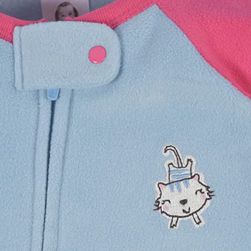 Image of Gerber Baby Girl & Toddler 2-Pack Loose Fit Fleece Footed Pajamas