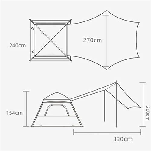 Carpa portátil impermeable para camping 2 personas miniatura 3