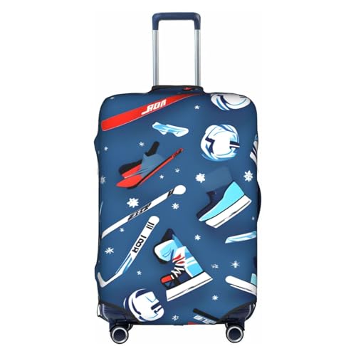 Housse de valise hockey sur glace blanche taille L pour bagage de voyage