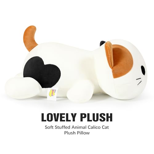 Image of Onsoyours Original Calico Cat Plush Kitty Plushies Toy Kitten Stuffed Animal Soft Pillow Kawaii Little Ultrasoft Plushie Gift for Kids(Calico Cat, 9 inch)