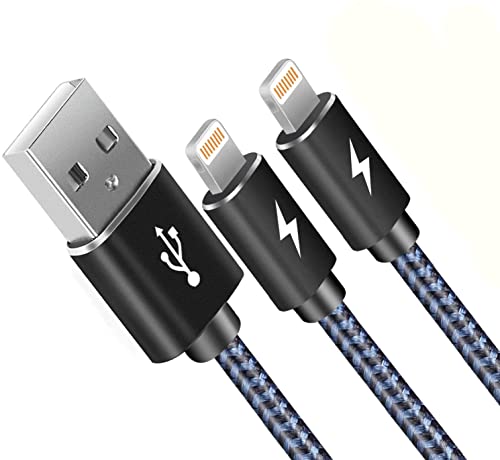 Cable Cargador iPhone, [2Pack 2M ] Cable Lightning Carga Rápida Trenzado de Nylon Cargador iPhone Compatible con Apple iPhone 12 11 XS MAX XR X 8 Plus 7 Plus 6S 6 Plus Cover