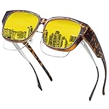 Diseñadas para usuarios de gafas - Se ajustan cómodamente sobre tus gafas graduadas. Encontrar gafas de conducción nocturna que se adapten a tus gafas graduadas puede ser complicado. Este modelo se ajusta fácilmente sobre tus gafas, proporcionando una visión clara sin molestias. Simplemente póntelas y conduce con mayor seguridad y comodidad