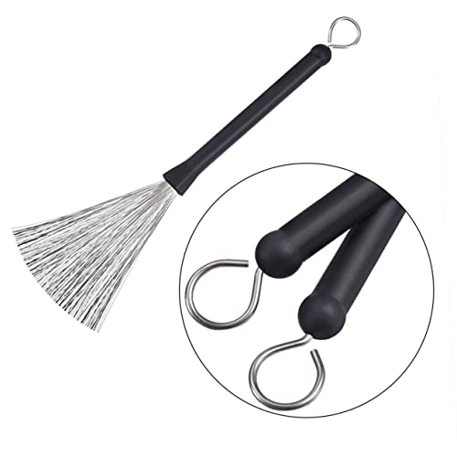 Set de Baquetas y Cepillos de Acero para Batería LIOOBO miniatura 2