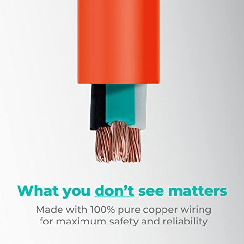 Kmc 25Ft Outdoor Extension Cord, 25-Foot 16/3 Weatherproof Indoor/Outdoor Extension Cable, Flexible Sjtw 16-Gauge Pure Copper Wire thumb #5