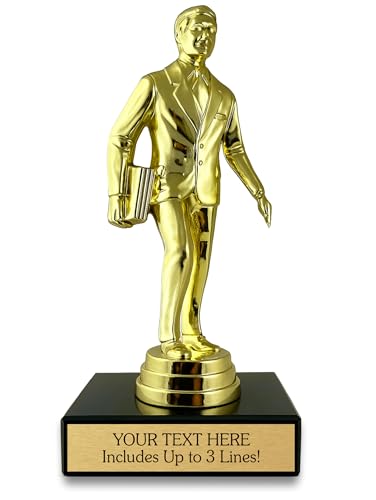 Dundie Award Trophy Customizable from The Office - 6.5” Tall with Personalized Engraving - Custom Trophy -The Office Gifts for Co-Workers - World’s Best Boss - Funny Dundee Trophy Awards
