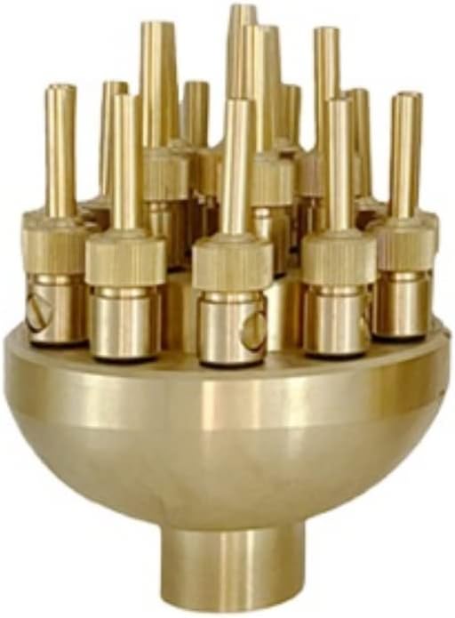 Full Brass Fountain Nozzles Full Set of Fountain Nozzle Accessories Landscape Fish Pond Pool Fountain Equipment (3 Layer 1")