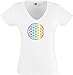 Produktbild T-Shirt Damen weiß mit Regenbogen Audruck - Blume des Lebens - Ornament - S
