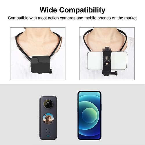 Soporte de cuello para cámara de acción que elimina vibraciones en vídeo 5