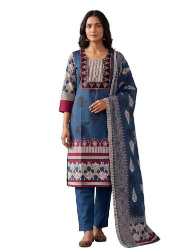 Conjunto Kurta Salwar Kameez de algodón bordado para mujer Ladyline