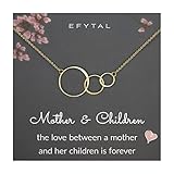 EFYTAL Mom Necklace for Women, 14k Gold Mothers Necklace, for Mom, Mama Necklaces