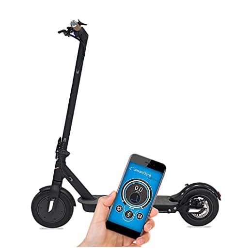 SmartGyro Baggio 10 V4 - Patinete Eléctrico Scooter de Batería, Motor de 500W, App para Smartphone, Ruedas de 10" Neumáticas, Plegable, Batería de 8.8 Ah, Negro