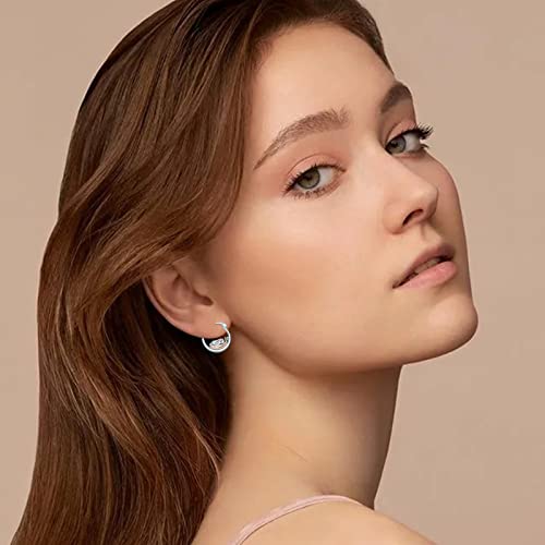 Rabbit Hoop Earrings Christmas Gift For Women 925 Sterling Silver Easter Rabbits Earrings Cute Bunny Jewelry Dainty Gifts For Teens Girl Grand Daughter #TOP5