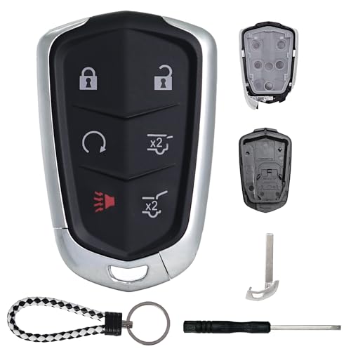Coque de clé Cadillac Escalade ESV boîtier télécommande HYQ2AB 6 boutons