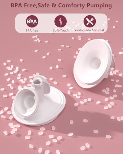 Image of 2pc M9 Upgraded Double-Sealed Flange 24mm Only Compatible with Momcozy Upgraded Mobile Flow M9, 24mm Flange, BPA Free, Comfort Pumping, Not Mom Cozy Original Parts, 2pcs-24mm