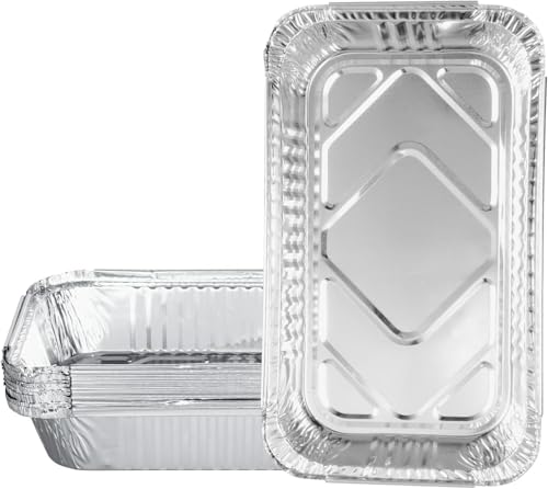 BQMAX Pentola in alluminio usa e getta per barbecue per Charbroil 2425514W12, kit di padelle per griglia per friggitrice Charbroil The Big Easy Turkey, confezione da 10 vassoi in alluminio per