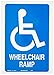 Brady 91375 Self Sticking Polyester Handicapped Sign, 14" X 10", Legend "Wheelchair Ramp (with Picto)"