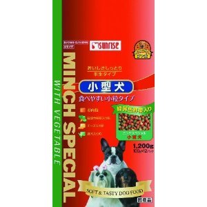 ミンチスペシャル　小型犬　緑黄色野菜入り　半生タイプ サンライズ ミンチスペシャル 超小型・小型犬 7歳以上用 緑黄色野菜