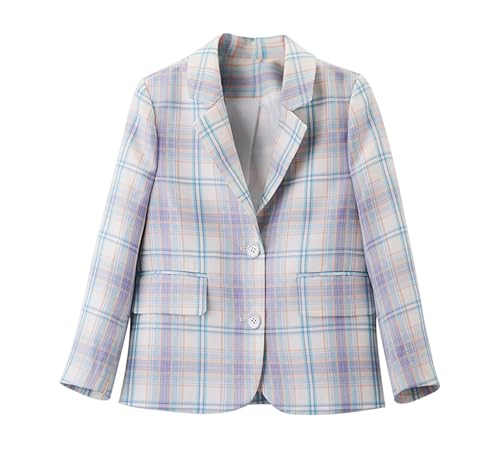 Betusline Girls' Plaid Blazer, 3-12 Years