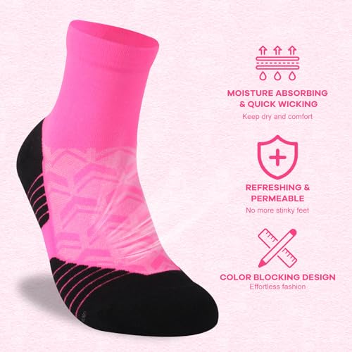 NIcool Cycling Socks For Men Women,Bright Crew Socks Running Socks Tennis Golf Athletic Socks For Youth3