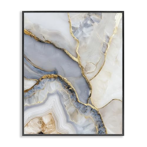 Glimmering Agate Abstract, 24 x 30 Inch Framed Giclée Print