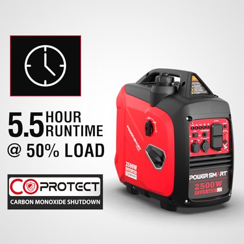 Image of PowerSmart 2500-Watt Portable Inverter Generator, Quiet for Camping