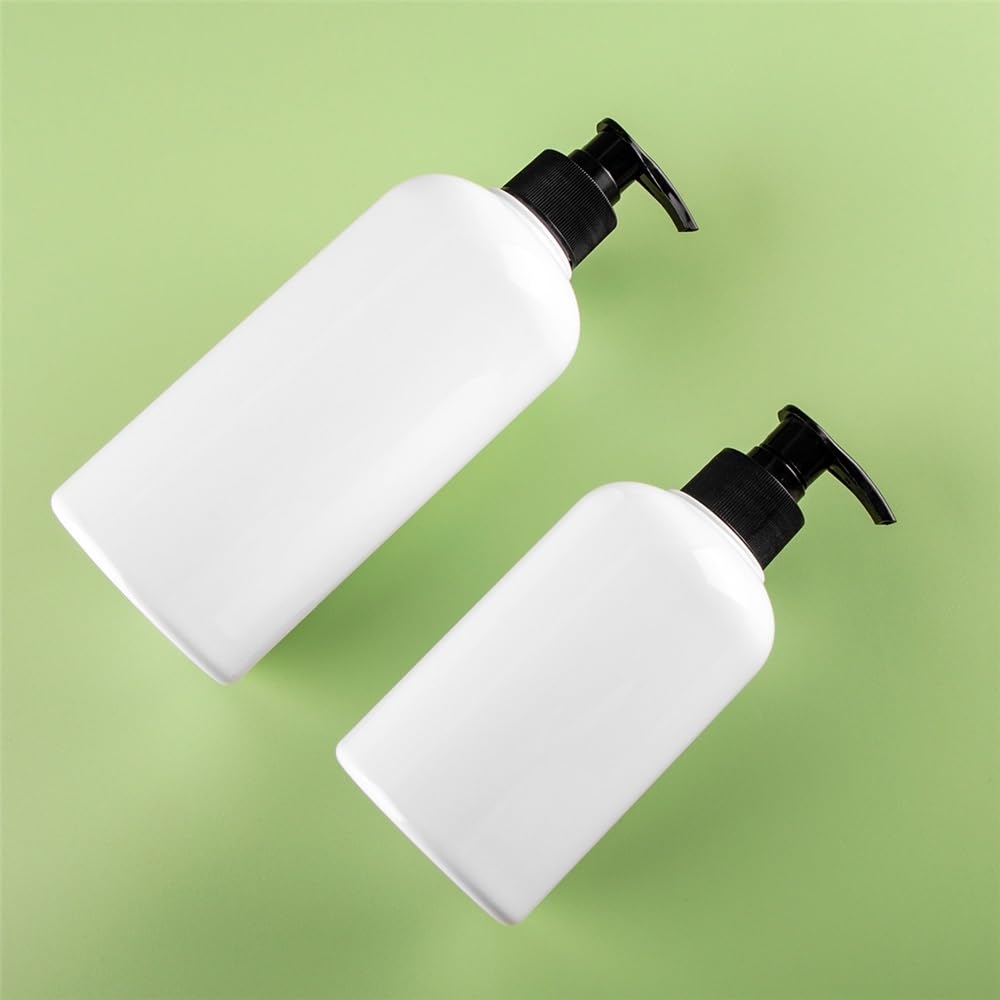 Piękny okrągły dozownik butelka dozownik mydła plastikowa głowica pompy prasowej do domu/hotelu/łazienki biała 300 ml/500 ml dekoracja łazienki (duża)