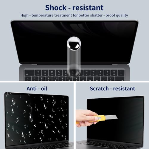 Image of Magnetic Privacy Screen Compatible with 2019 MacBook Pro 16 Inch Screen Protector (A2141), Removable Anti Blue Light Glare & Anti Scratch Computer Privacy Shield for Mac Pro 16.1 inch
